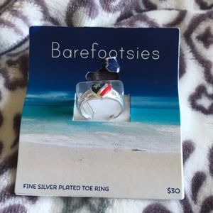 Barefootsies silver toe ring NWT